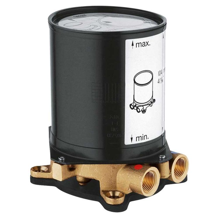Grohe 29038001 Non Rapido Floor-Mounted Tub Filler Rough-In Valve, 1/2" NPT