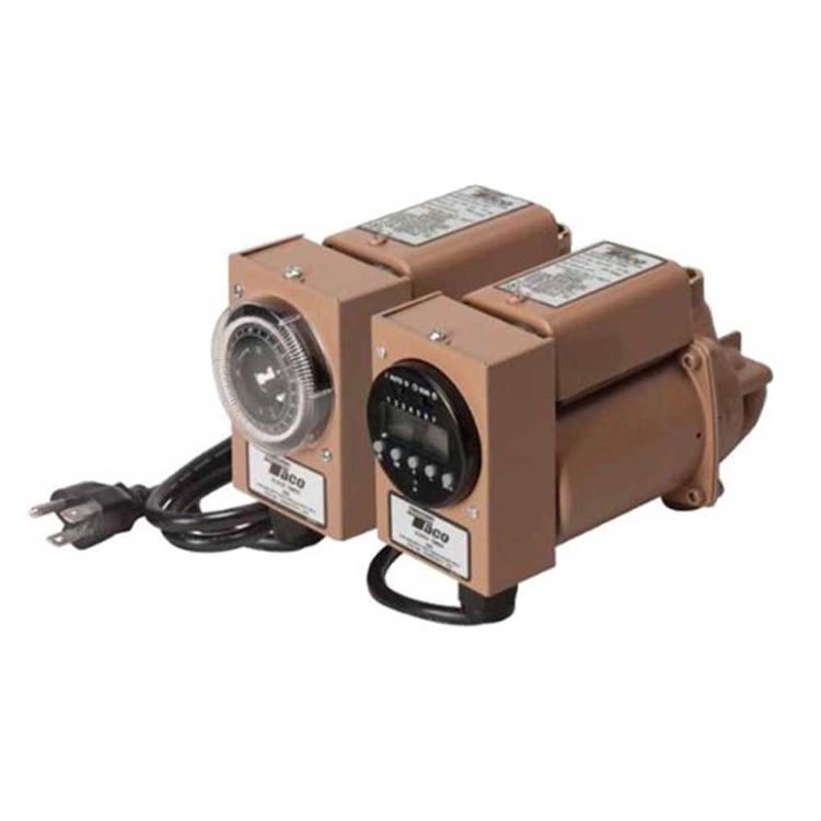 Taco Plumb n' Plug 1-Phase Cartridge Circulator Pump with Analog Timer, Flow Check, 1/40 HP, 11.5 GPM, 115V, Stainless Steel, Union - 006-SC4-1PNP