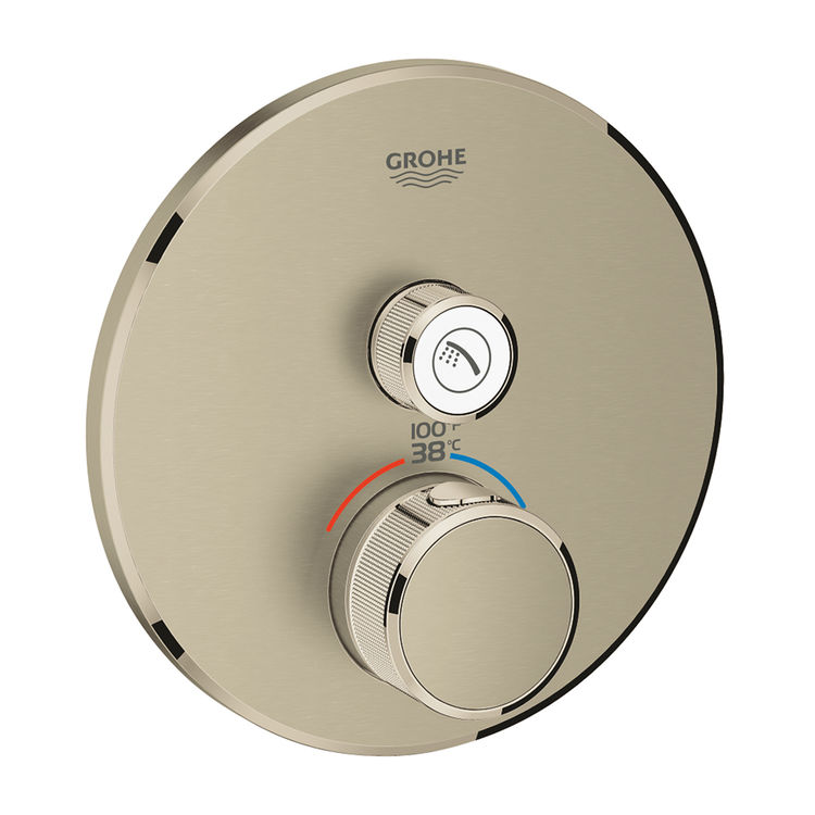 Grohe Grohtherm SmartControl Round 1-Function Diverter Valve Trim, Brushed Nickel - 29136EN0
