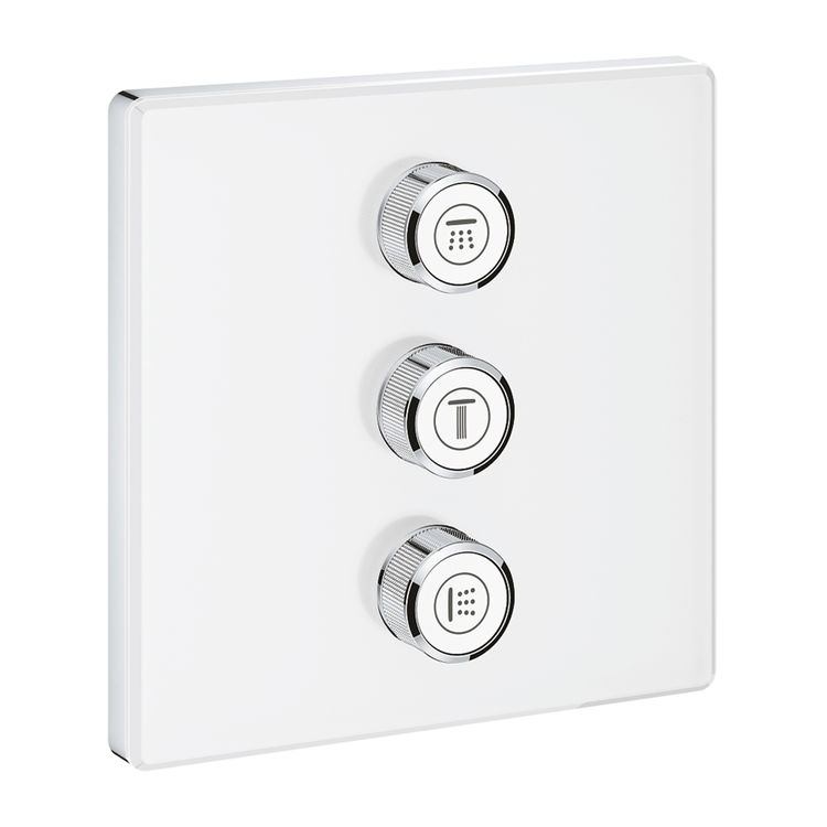 Grohe Grohtherm SmartControl Square Triple Volume Control Trim, StarLight Chrome - 29158LS0