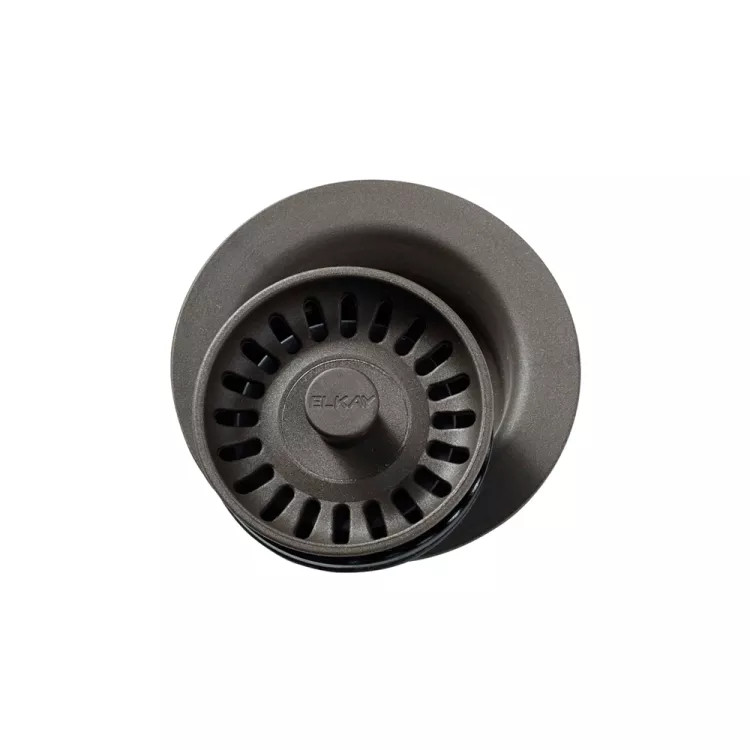 Elkay Polymer 3-1/2" Disposer Flange with Removable Basket Strainer and Rubber Stopper Chestnut - LKQD35CN