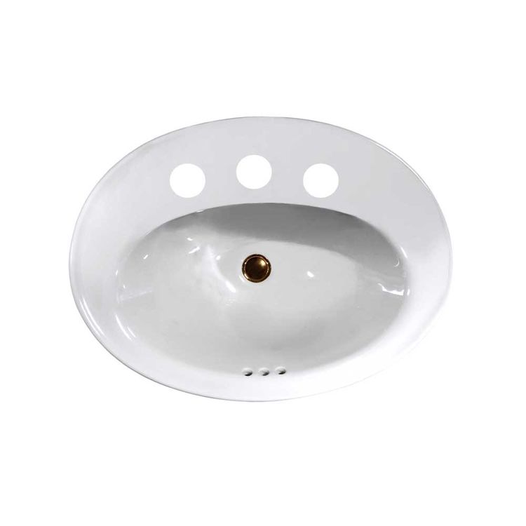 KOHLER Serif Self-Rimming Bathroom Sink, 8in Centers, White - K-2075-8-0