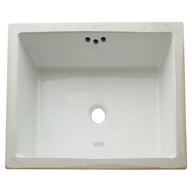 KOHLER K-2330-0 Kathryn 19-3/4" x 15-5/8" x 6-1/4" Undermount Bathroom Sink, White