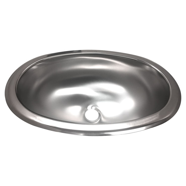 KOHLER Bolero Oval Drop-In/Undermount Bathroom Sink, Satin - K-2611-SU-NA