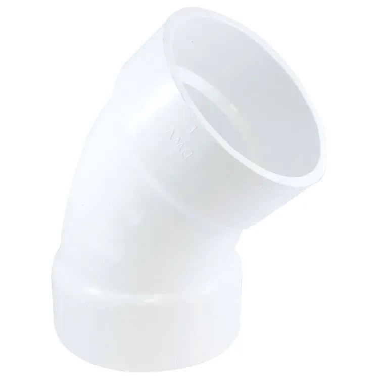 3" PVC 45-Degree Elbow DWV (Drain Waste and Vent) - Hub