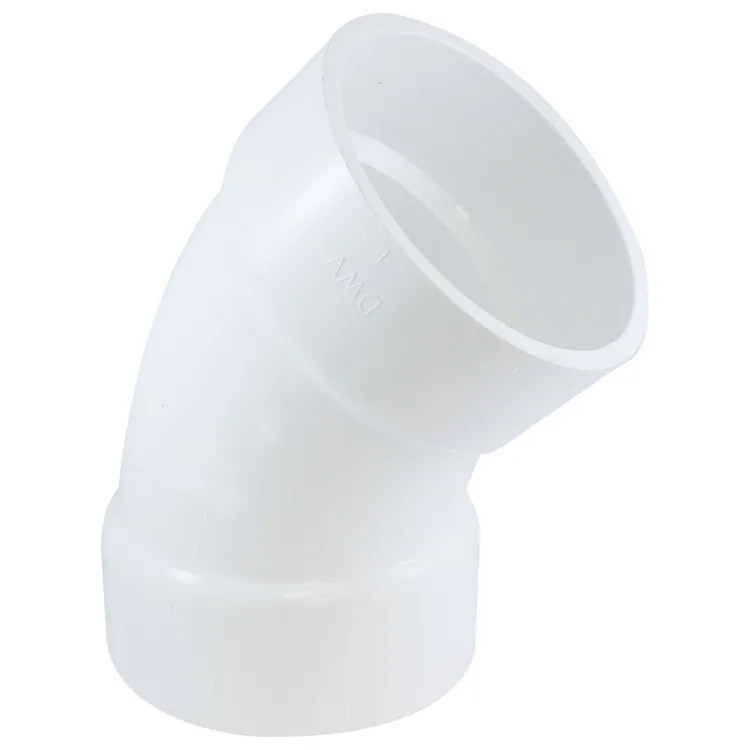 4" PVC 45-Degree Elbow DWV (Drain Waste and Vent) - Hub