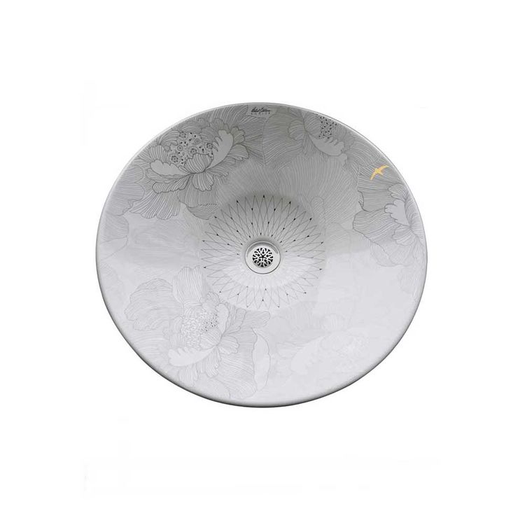 Kohler K-14223-SMC-0 Empress Bouquet on Conical Bell Vessel Bathroom Sink
