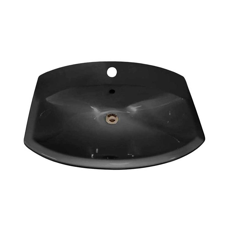 KOHLER Cimarron Bathroom Sink, Self-Rimming, Single Hole, Black - K-2351-1-7