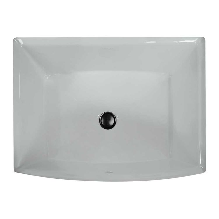 Kohler Archer 20" Ice Grey Rectangular Undermount Lavatory Sink with Basin Clamps, OverflowDrain, Vitreous China, ADA - K-2355-95