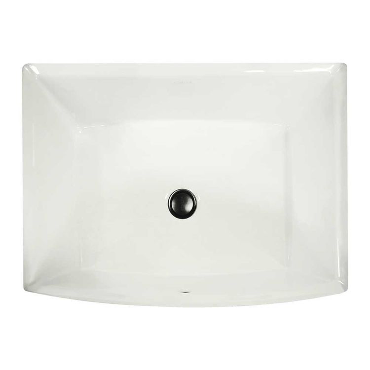 Kohler Archer 20" Dune Rectangular Undermount Lavatory Sink with Basin Clamps, OverflowDrain, Vitreous China, ADA - K-2355-NY