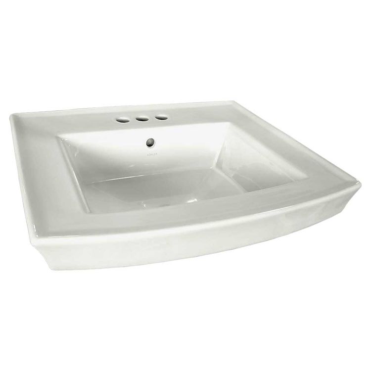 KOHLER K-2358-4-NY Archer Pedestal Bathroom Sink Basin with 4" Centers, Dune