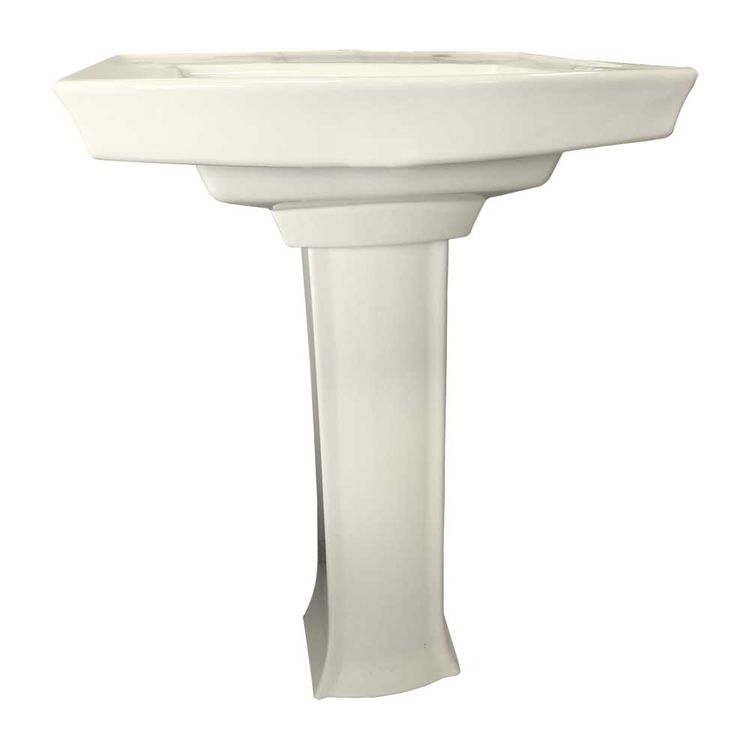 KOHLER K-2359-8-96 Archer Pedestal Bathroom Sink w/ 8" Widespread Faucet Holes, Biscuit
