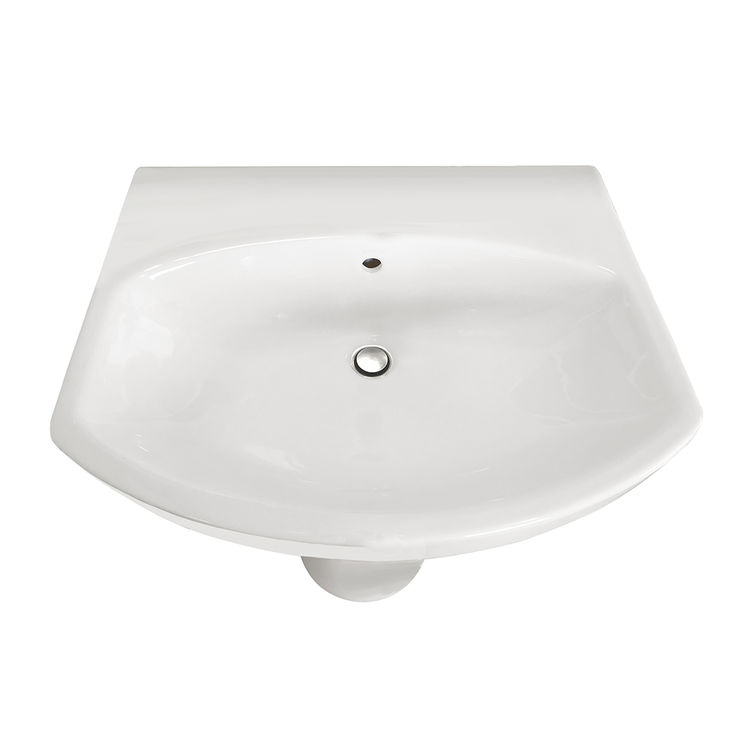 Kohler Cimarron Rectangular Biscuit Pedestal Bathroom Sink with 8" Widespread Faucet Holes, Vitreous China, Overflow Drain Included - K-2362-8-96