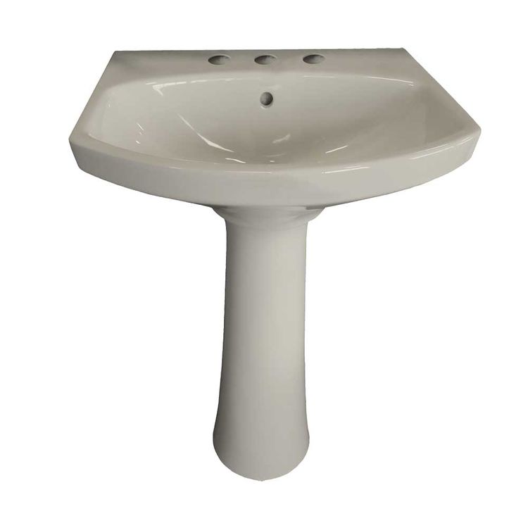 Kohler Cimarron Rectangular Sandbar Pedestal Bathroom Sink with 8" Widespread Faucet Holes, Vitreous China, Overflow Drain Included - K-2362-8-G9