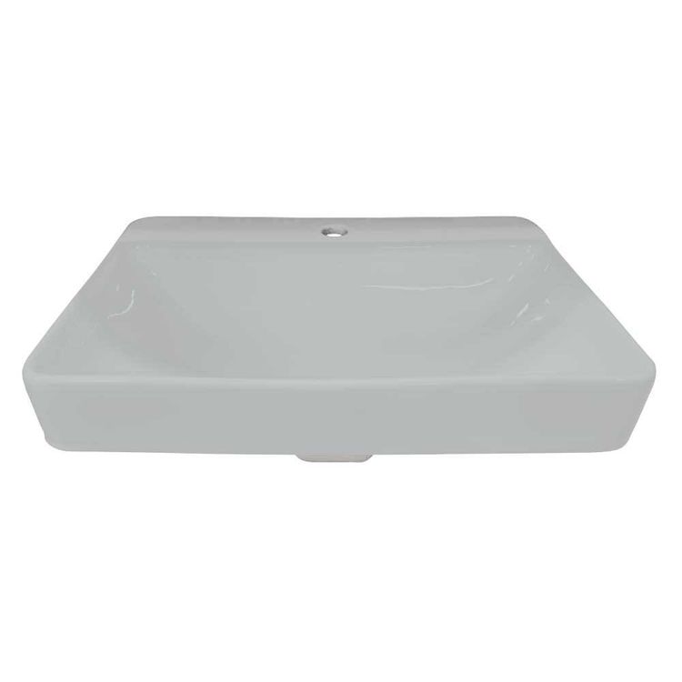 KOHLER K-2660-1-95 Vox Rectangle Vessel Above-Counter Bathroom Sink with Single Faucet Hole, Ice Grey