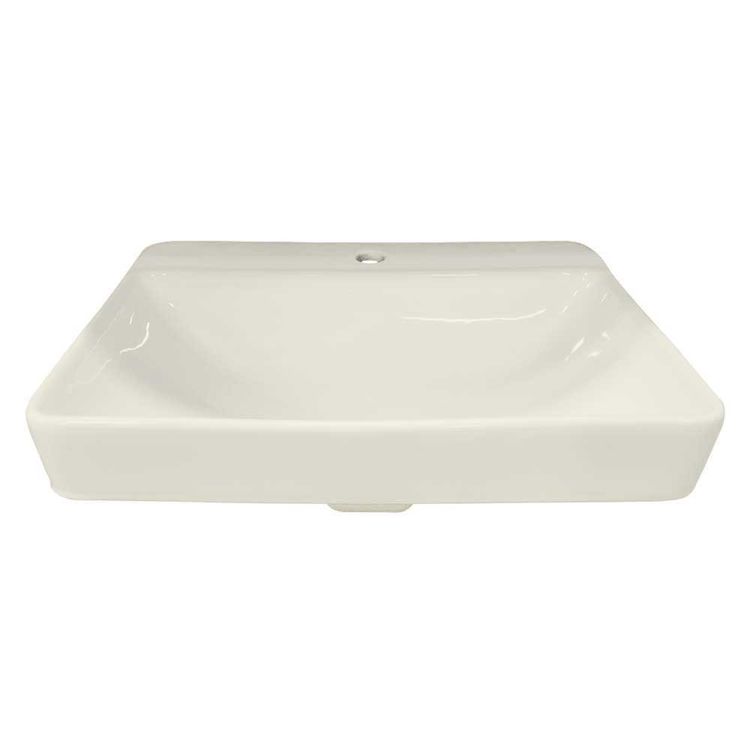KOHLER K-2660-1-96 Vox Rectangle Vessel Bathroom Sink with Single Faucet Hole, Biscuit