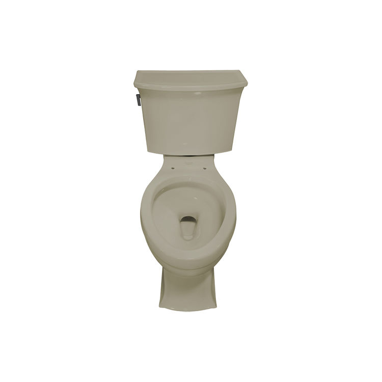 KOHLER Archer Non-Skirted Comfort Height Sandbar Two-Piece Toilet, 1.28 GPF, Glazed Trapway, AquaPiston, Seat Not Included - K-3551-G9