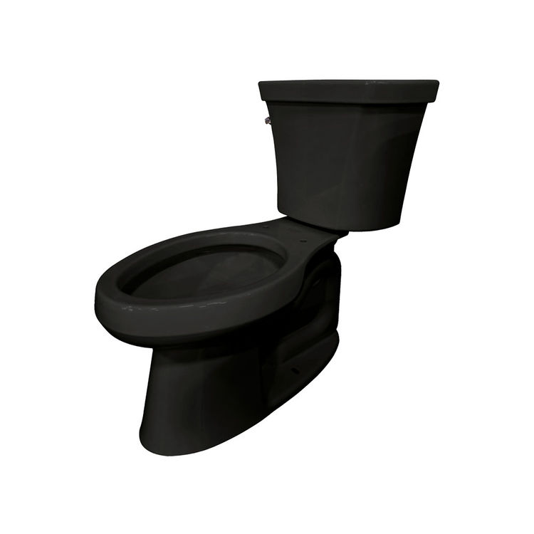 KOHLER K-3999-T-7 Highline Comfort Height Toilet, Black