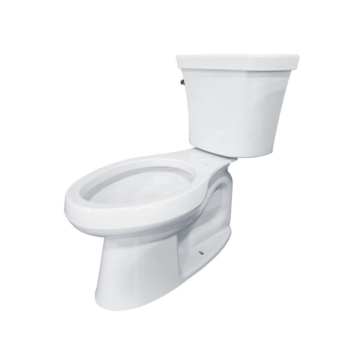 KOHLER K-3999-UT-0 Highline Comfort Height Two-piece Elongated 1.28 gpf Chair Height Toilet with Tank Cover Locks and Insulated Tank, White