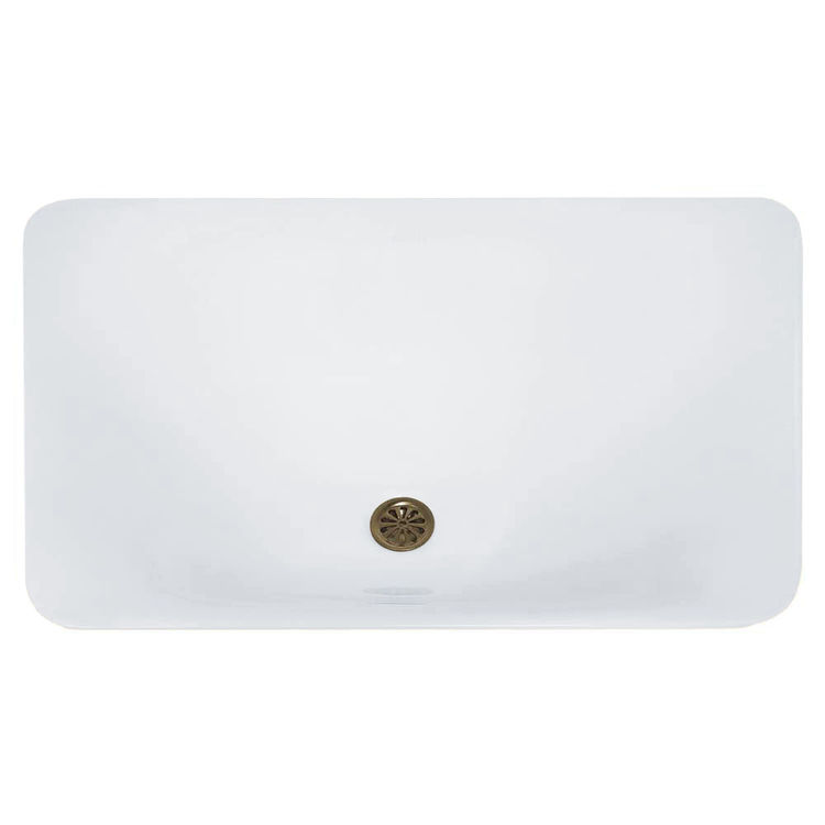 Kohler Carillon 21" x 14" White Rectangular Drop-In Bathroom Sink with Subtle Lift Edges, Wading Pool Design - K-7799-0