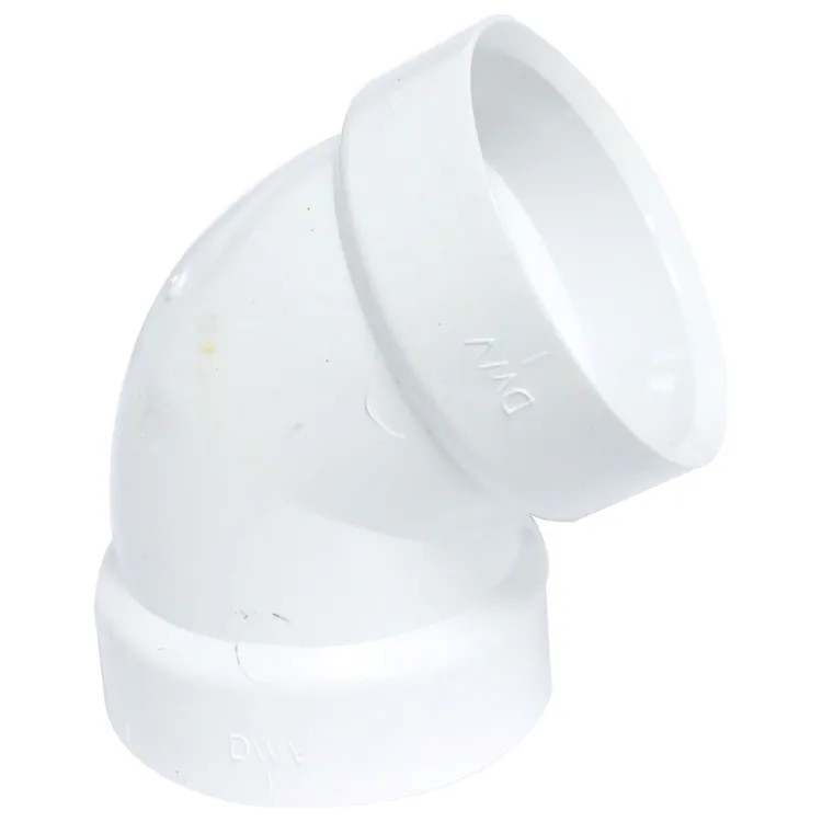 3" PVC 60-Degree Elbow DWV (Drain Waste and Vent) - Hub
