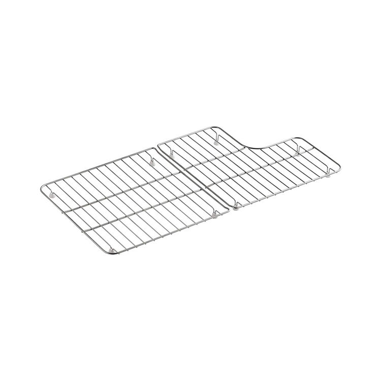 KOHLER K-6639-ST Whitehaven Stainless Steel Bottom Basin Racks, Right & Left, Stainless Steel