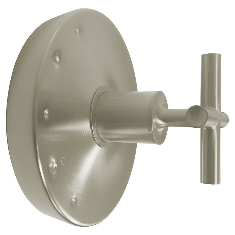 Kohler Purist Rite-Temp Valve Trim, Cross Handle, Brushed Nickel - K-TS14423-3-BN