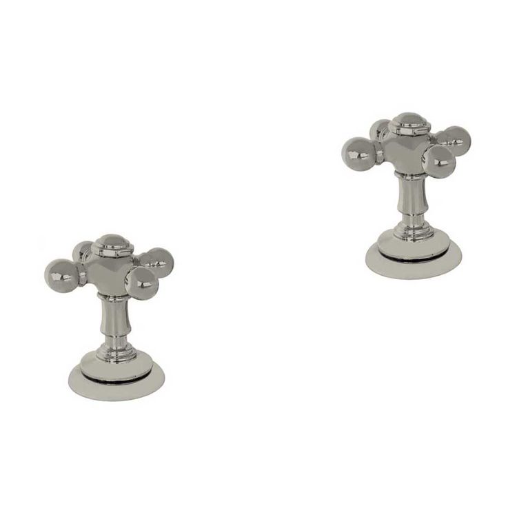 Kohler Artifacts Cross Bathroom Sink Faucet Handles - Vibrant Brushed Nickel (K-98068-3-BN)