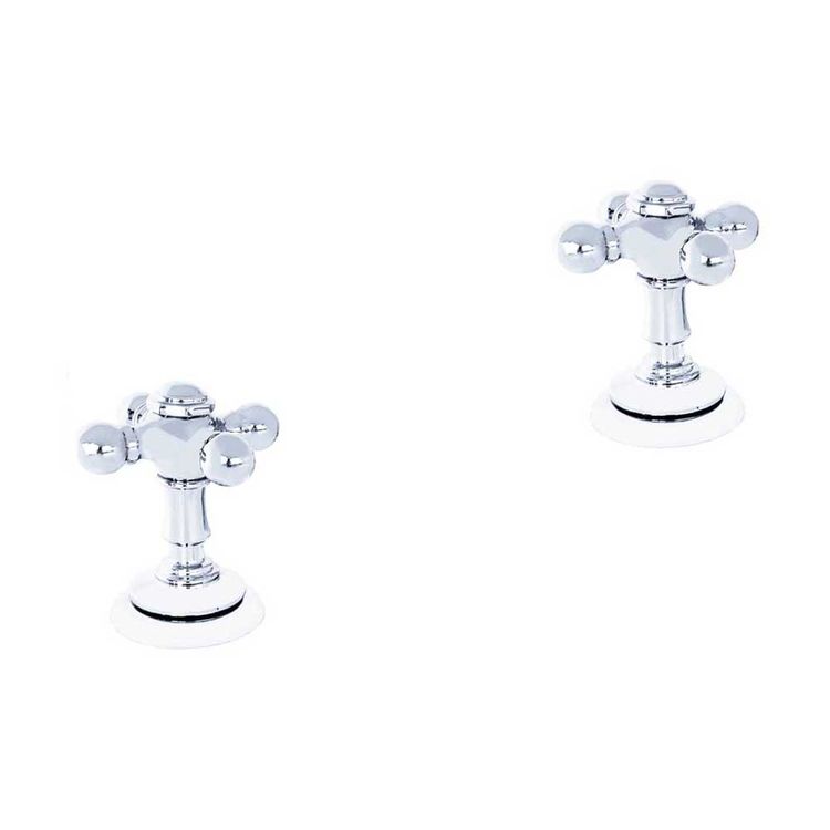 Kohler Artifacts Cross Bathroom Sink Faucet Handles - Polished Chrome (K-98068-3-CP)