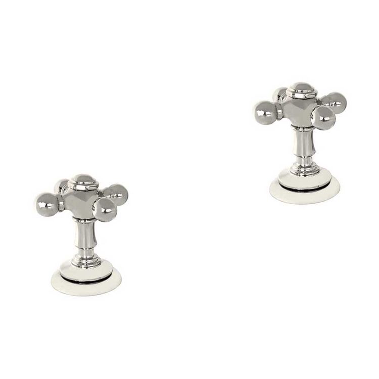 Kohler Artifacts Cross Bathroom Sink Faucet Handles - Vibrant Polished Nickel (K-98068-3-SN)