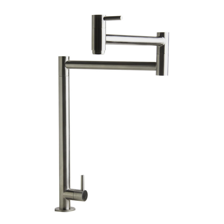 ALFI AB5018-BSS Retractable Pot Filler Kitchen Faucet - Brushed Stainless Steel