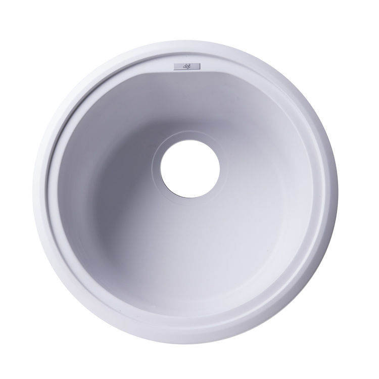 ALFI AB1717DI-W Round Drop-In Kitchen Sink - White