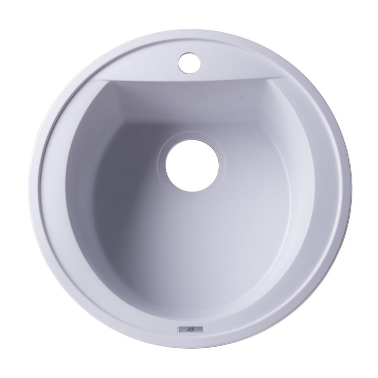 ALFI AB2020DI-W Round Drop-In Kitchen Sink - White