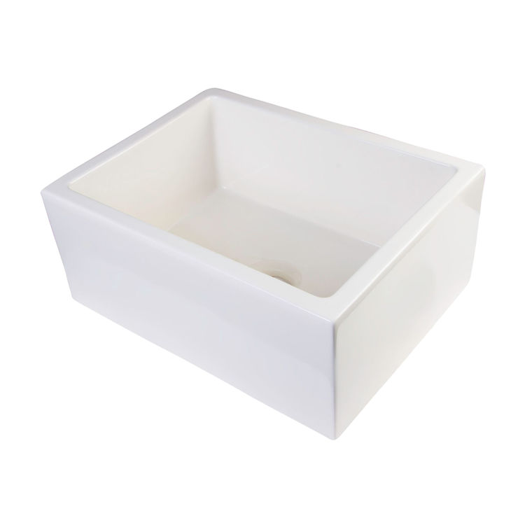 ALFI AB2418SB-B Thick Wall Fireclay Farm-Style Kitchen Sink - Biscuit