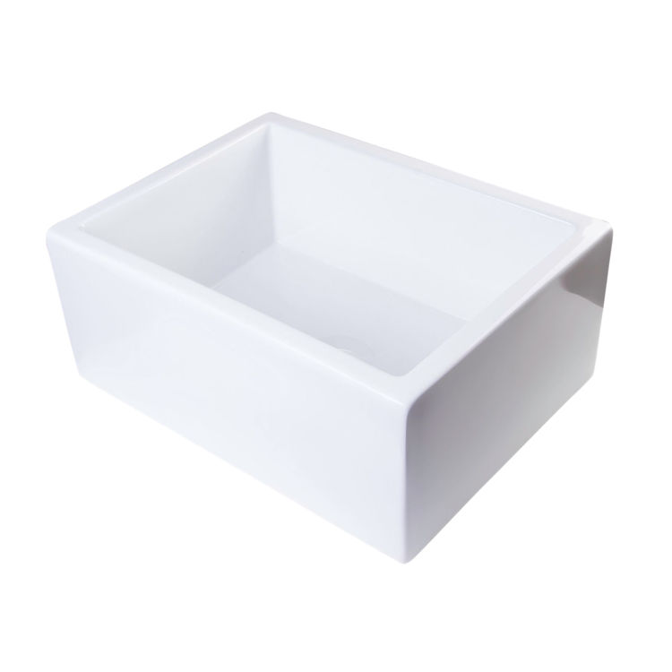 ALFI AB2418SB-W Thick Wall Fireclay Farm-Style Kitchen Sink - White