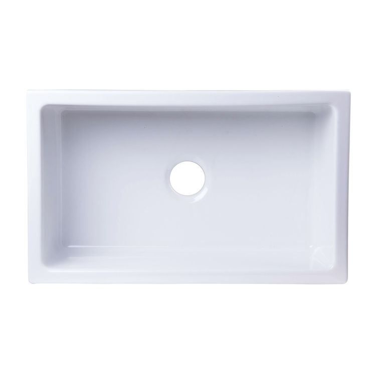 ALFI AB3018SB-W 30"x18" FIRECLAY APRON SINK WHITE - 1 BOWL