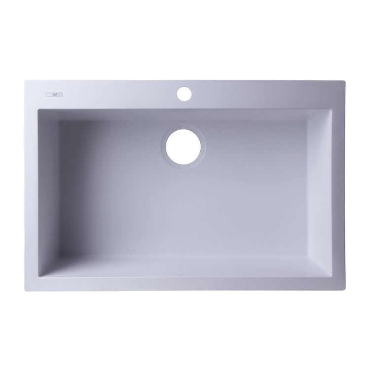 ALFI AB3020DI-W 30"x20" COMPOSITE DROP IN SINK WHITE - 1 BOWL