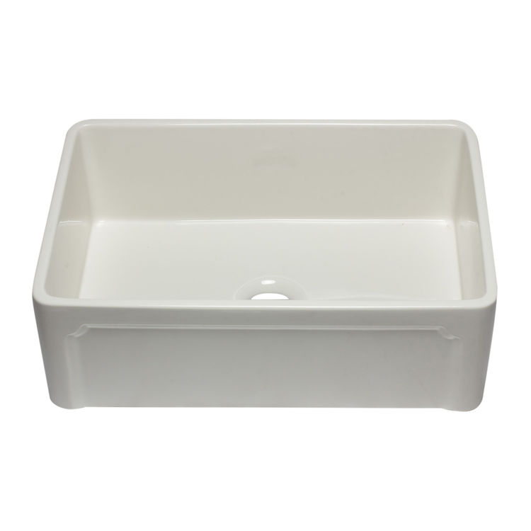 ALFI AB3020SB-B 30"x20" FIRECLAY APRON SINK BISCUIT - 1 BOWL