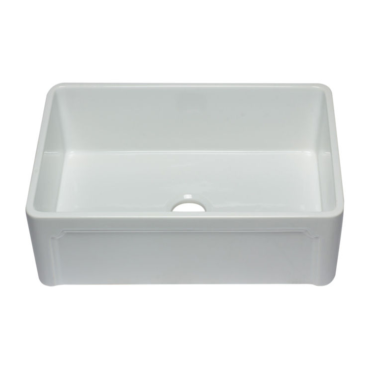 ALFI AB3020SB-W 30"x20" FIRECLAY APRON SINK WHITE - 1 BOWL