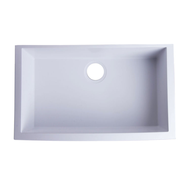 ALFI AB3020UM-W 30"x20" COMPOSITE UNDERMOUNT SINK WHITE - 1 BOWL