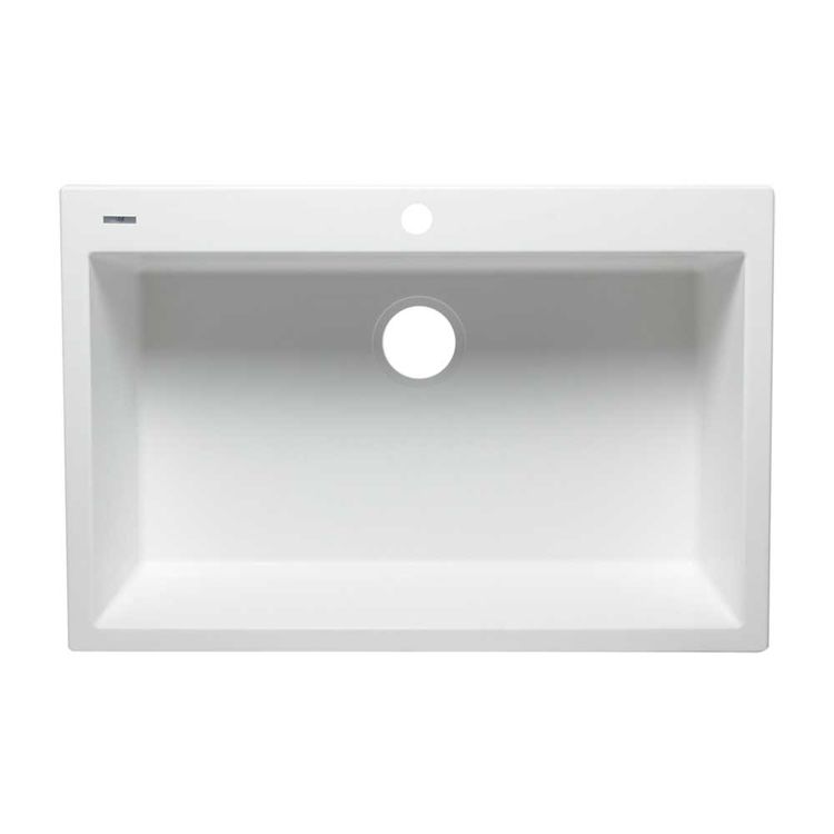 ALFI AB3322DI-W Single Bowl Drop-In Kitchen Sink, White