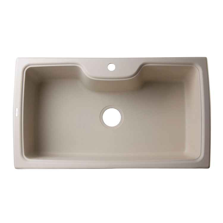 ALFI AB3520DI-B Single Bowl Drop-In Kitchen Sink, Biscuit