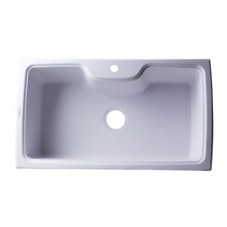 ALFI AB3520DI-W Single Bowl Drop-In Kitchen Sink, White