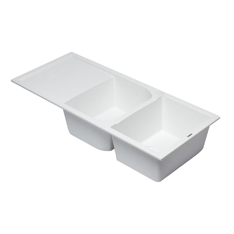 ALFI AB4620DI-W 46"x20" COMPOSITE DROP IN SINK WHITE - 2 BOWL