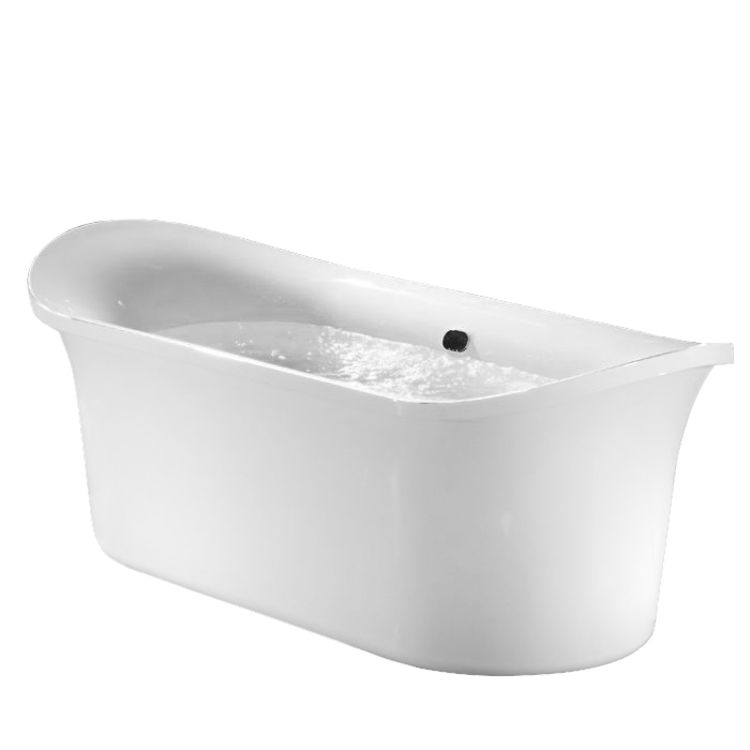 EAGO AM1900 74" Oval-Shaped Freestanding Bathtub, White