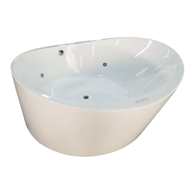 EAGO AM2130 66" Freestanding Acrylic Air Bubble Bathtub, White
