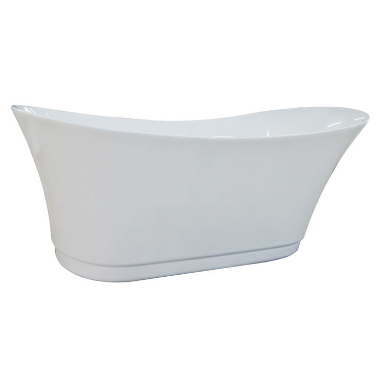 EAGO AM2140 72" Free Standing Oval-Shaped Air Bubble Bathtub, White