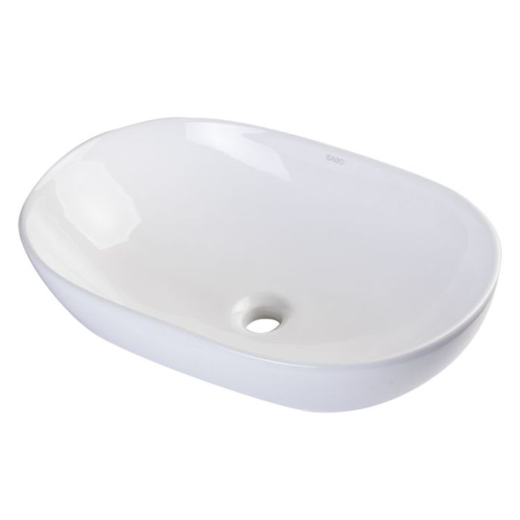 Eago BA352 18" Round Vessel Lavatory Sink - White