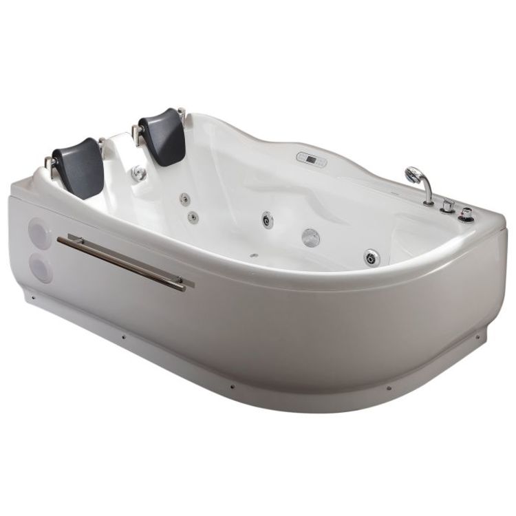 EAGO AM124ETL-R 72" Right Corner Whirlpool Bathtub - White