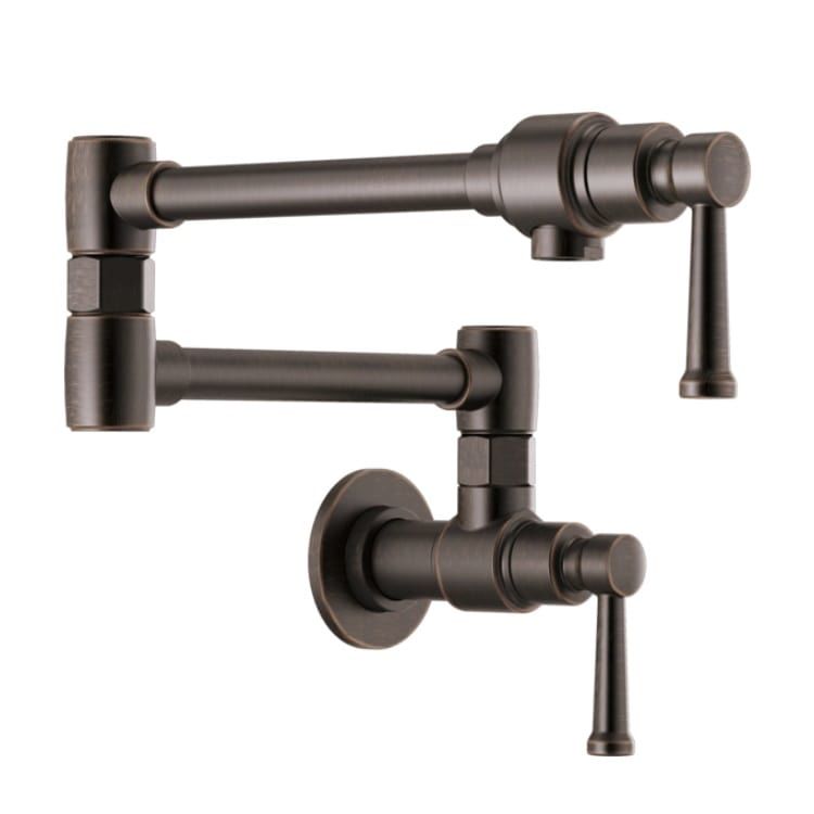 Brizo Artesso Venetian Bronze Wall Mounted Pot Filler Faucet with Lever Handles, ADA, 1/2in IPS - 62825LF-RB